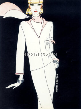 Basile 1975 Muriel Grateau, Fashion Illustration