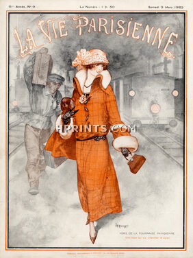 Chéri Hérouard 1923 Elegant Parisienne, Railway Station