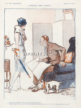 Georges Pavis 1919 L'Ecole des Maris, French Bulldog