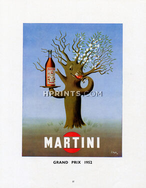 Martini 1952 J. Bydo Poster Art Grand Prix