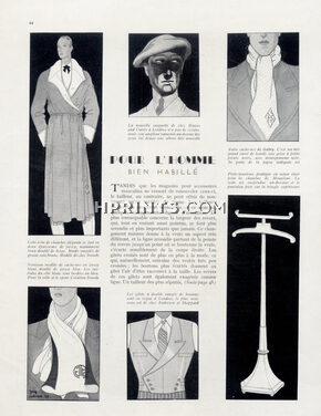 Pour l'Homme Bien Habillé, 1929 - The Fashionable Man Gabry, Irande, Anderson & Sheppard, Guy Sabran, Men's Clothing, Robe de Chambre, Gilet...