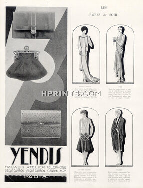 Yendis (Handbags) 1926 Groult, Yteb, Lelong, Premet