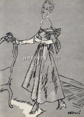 René Bouché 1947 Adèle Simpson, Lord & Taylor