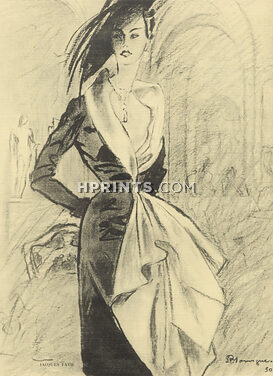 Jacques Fath 1950 Evening Gown, Pierre Mourgue