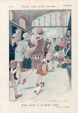 Henry Fournier 1927 French Bulldog Train Station
