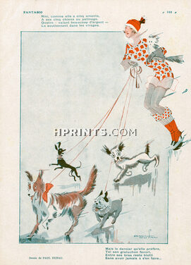 Paul Dufau 1926 French Bulldog, Ice Skating