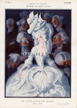 Jean Droit 1930 19th Century Costume, Sailboat Hat