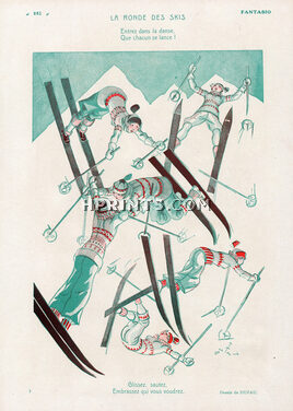 Paul Dufau 1927 Skiing