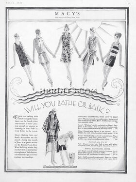 Macy's (Department Store) 1926 Bathing Suits