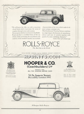 Rolls-Royce (Cars) 1932 Hooper & C° (Coachbuilders)