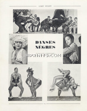 Danses Nègres, 1927 - Josephine Baker & Florence Mills Black Dance, Jazz Music, Texte par André Levinson, 3 pages