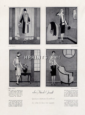 Nicole Groult (Couture) 1926 Dresses of two opposite tones,