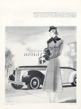 René Gruau 1938 Lucien Lelong, Chenard & Walcker