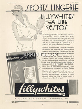 Kestos (Lingerie) 1932 Tenniswoman