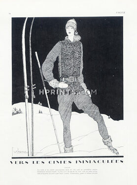 Callot Soeurs 1928 Skier, Georges Lepape
