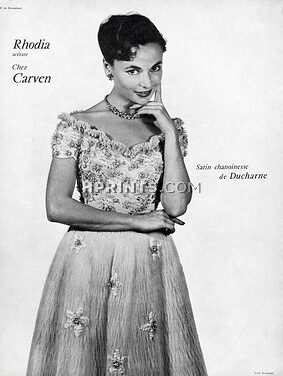 Carven 1952 "Satin Chanoinesse" Ducharne, Fred Brommet