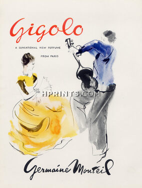 Germaine Monteil (Perfumes) 1951 "Gigolo", Danse
