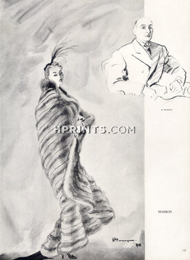 Marron Fourrures 1948 Portrait de Mr Marron, Pierre Mourgue