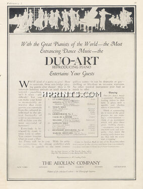 Pianola - Aeolian Company (Music) 1924 Duo-Art, Dance Music