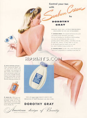 Dorothy Gray (Cosmetics) 1941 Beach Oil