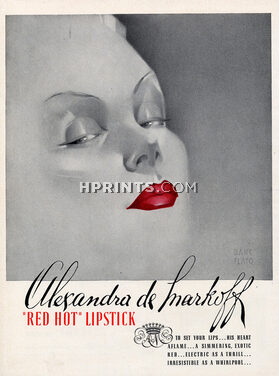 Alexandra de Markoff (Cosmetics) 1944 Lipstick, Hans Flato