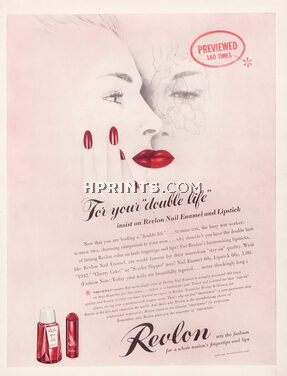 Revlon (Cosmetics) 1942 Lipstick, Nail Enamel