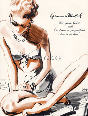 Germaine Monteil (Cosmetics) 1941 René Bouët-Willaumez, Bathing Beauty