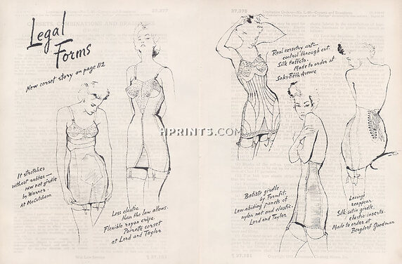 Formfit, Warner's, Poirette, Real Corsetry, 1942 Girdle, Brassière, Corset, Corselette