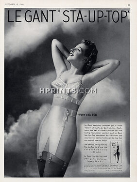 Le Gant (Lingerie) 1940 Girdle, Brassiere