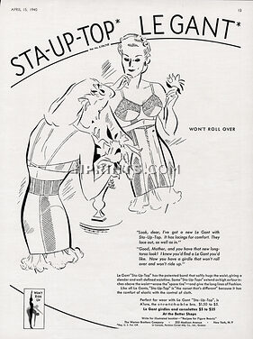 Le Gant (Lingerie) 1940 Girdle, Brassiere
