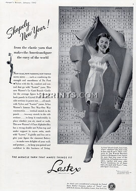 Le Gant (Lingerie) 1942 Girdle, Brassiere, Filés Lastex