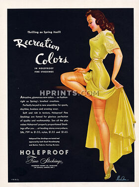 Holeproof (Hosiery, Stockings) 1941 Merlin, Pinup Pin-up