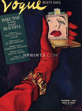 René Bouché 1942 Bracelet, Vogue Cover