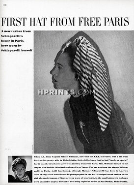 Elsa Schiaparelli herself 1944 New Turban, Cecil Beaton