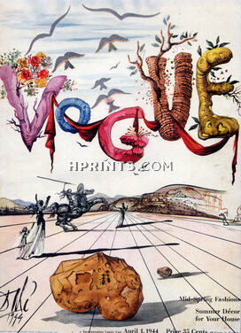 Salvador Dali 1944 Vogue Cover, Surrealism