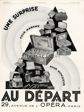 Au Départ (Luggage) 1928 Toiletrie Bag, Handbag