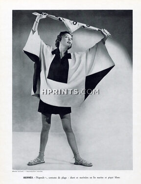 Hermès (Couture) 1951 Napoule, Beachwear