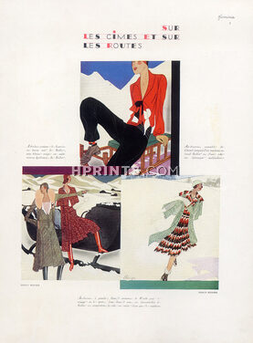 Léon Bénigni 1929 Worth, Jeanne Lanvin, Jane Regny, Callot Soeurs, Marcel Rochas, Chanel, 4 pages