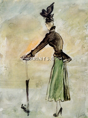 Jacques Fath 1947 Eric Fashion Illustration