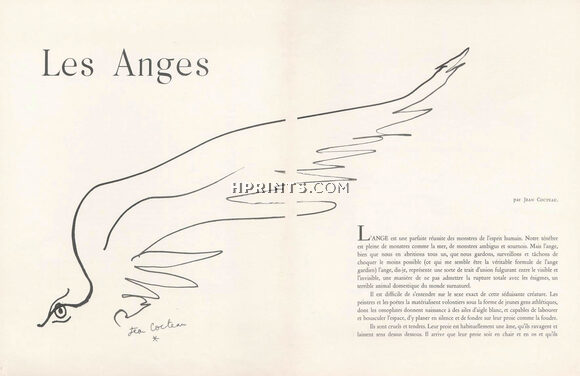 Les Anges, 1949 - Text by Jean Cocteau