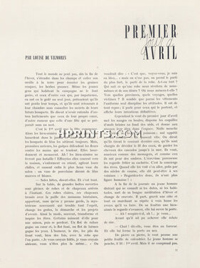 Premier Jour d'Avril, 1937 - Text by Louise de Vilmorin