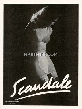 Scandale (Lingerie) 1949 Girdle, Bra (L) Photo Deval 875