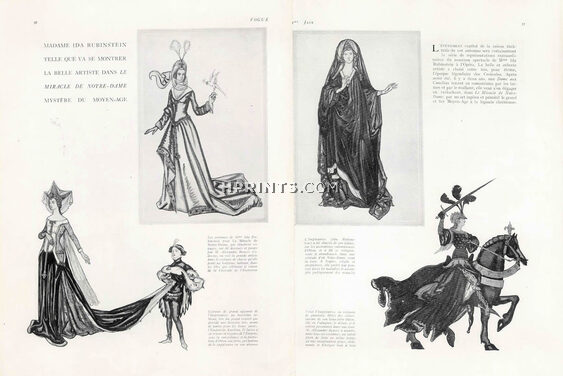 Ida Rubinstein 1926 Alexandre Benois, Medieval Costumes