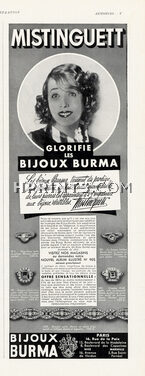 Burma 1938 Mistinguett