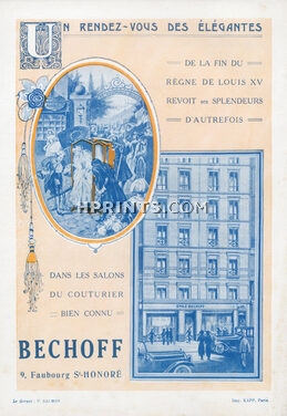 Emile Bechoff (Couture) 1923 Shop Window, 9 Faubourg St Honoré, Paris