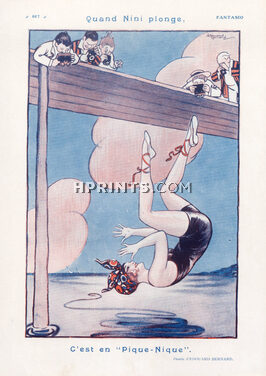 Edouard Bernard 1926 "Nini Plonge", Bathing Beauty