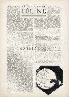 Céline, 1933 - Tête de Turc, (Louis-Ferdinand Destouches), Text by Bing