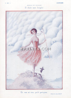 Jean Droit 1931 "Il était une Bergère" Shepherdess, Topless