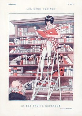 Fabiano 1925 "Les Deux Curieux" Bookshop, Library