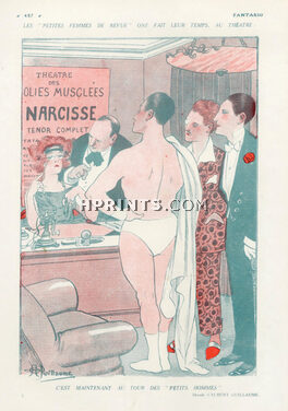 Albert Guillaume 1920 Casting, Theatre, Muscular Man
